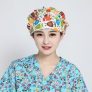 5 pcs elastic Adjustable Doctor Nurse Caps Women’s Surgical Hats with Sweatband Inner Pet Dentist Work Cap Anesthesiologist Caps